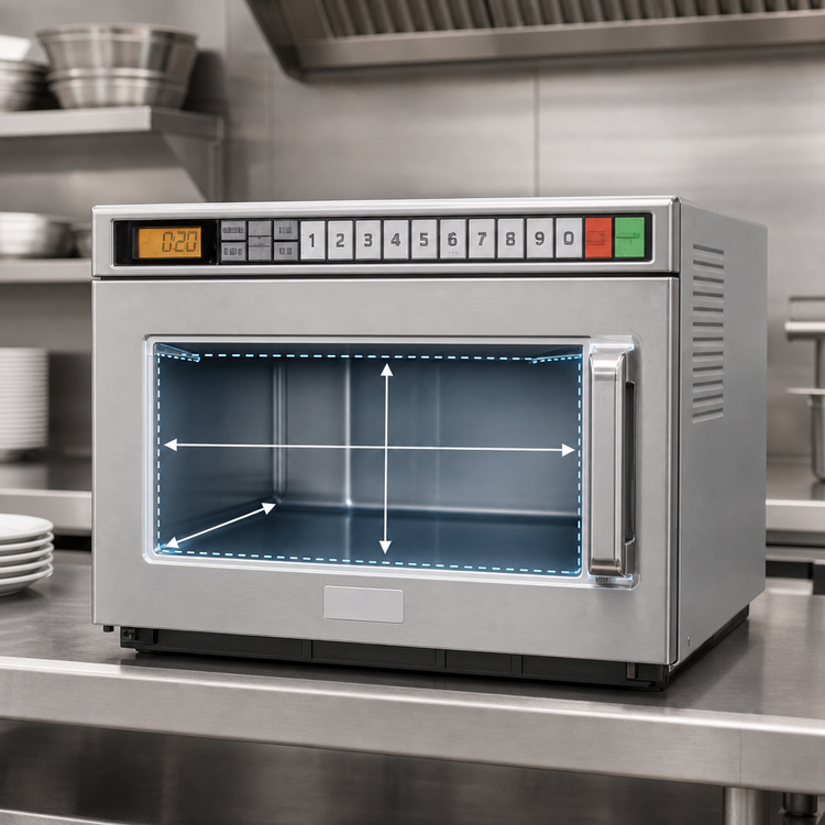 Product image #4 for Panasonic PRO1 Heavy-Duty 1700 Watt Commercial Microwave Oven, 0.6 Cu. Ft., Countertop, Stackable