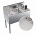 Thumbnail image #4 for Krowne Royal Series One-Compartment Underbar Bar Sink with Dual 12-Inch Drainboards, 36 Inch W x 19 Inch D