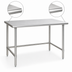 Thumbnail image #4 for Eagle Deluxe Series 108 Inch x 30 Inch Stainless Steel Work Table with Flat Top, Open Base