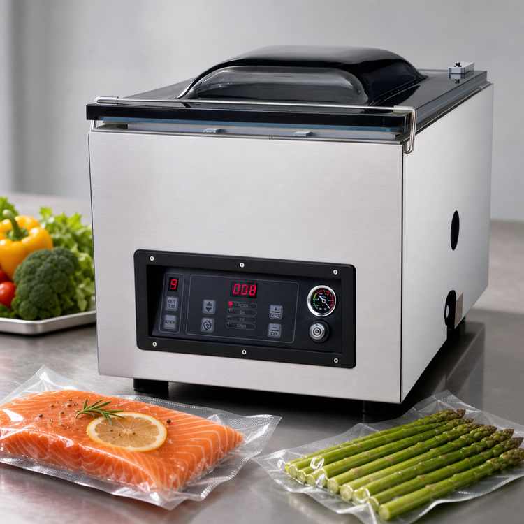 Product image #4 for PrimaVac HVC406-CE Single-Chamber Countertop In-Chamber Vacuum Sealer with 16-Inch Seal Bar and Gas Flush