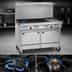 Thumbnail image #4 for Southbend Ultimate 48-Inch Gas Restaurant Range with 36-Inch Thermostatic Griddle, Convection Oven and Cabinet Base