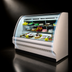 Thumbnail image #4 for Howard-McCray 40E Series Endless Design Curved Glass Dry Bakery Display Case with LED Lighting, 51.5 Inch, White