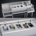 Thumbnail image #4 for Krowne Royal Series 72-Inch Underbar Ice Bin/Cocktail Station with Recessed Drainboard, 36-Inch Ice Bin, 18-Inch Blender Station with Dump Sink, 10-Circuit Cold Plate, and 110-Lb Ice Capacity