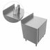Thumbnail image #5 for BK Resources Well Series 24 x 21 Inch Stainless Steel Underbar Cabinet with Flat Top and Raised Edge