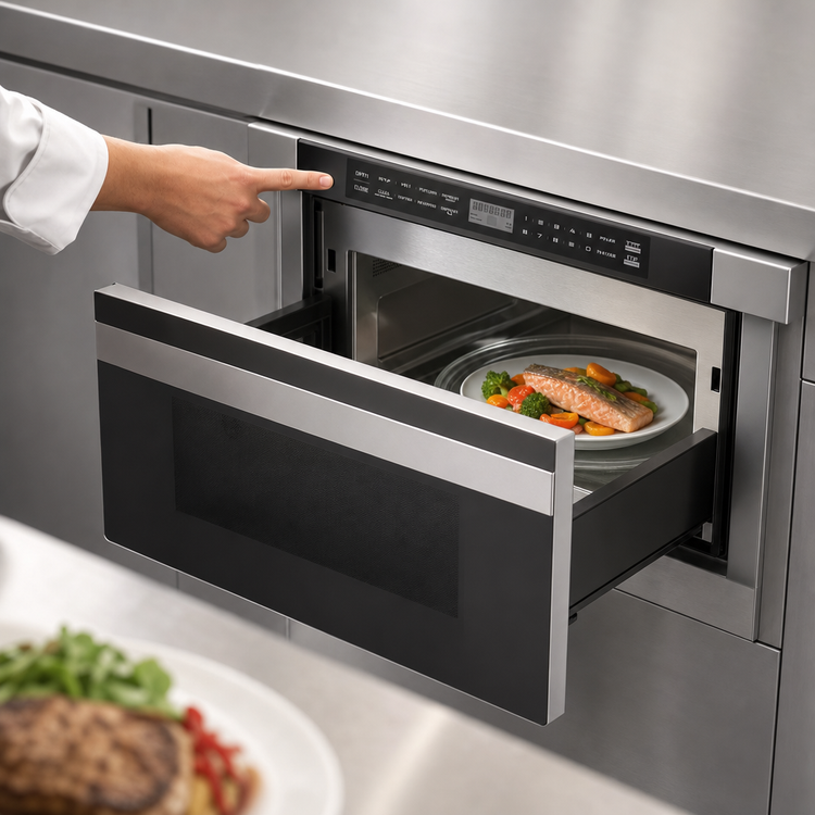 Product image #4 for KoolMore 1.2 Cu. Ft. Stainless Steel Built-In Microwave Drawer Oven, 1000W
