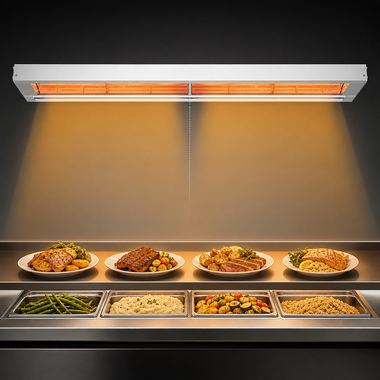 Product image #4 for Nemco 72-Inch Dual Lighted Remote-Controlled Infrared Strip Heater, 240V