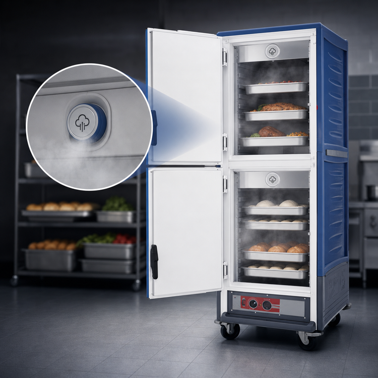 Product image #4 for Metro C5 3 Series Full-Height Mobile Moisture Heated Holding and Proofing Cabinet with Blue Insulation Armour and Dutch Insulated Aluminum Doors