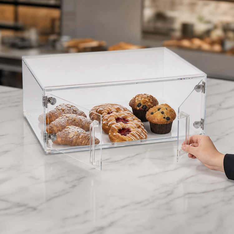 Product image #4 for Vollrath SBC11 Full-Size Cubic Acrylic Pastry Display Case with Front Doors