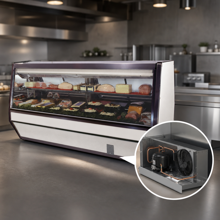 Product image #4 for Howard-McCray 100-1/2-Inch Deli Meat & Cheese Service Case, Straight Glass, Self-Contained Refrigeration, LED Lighting