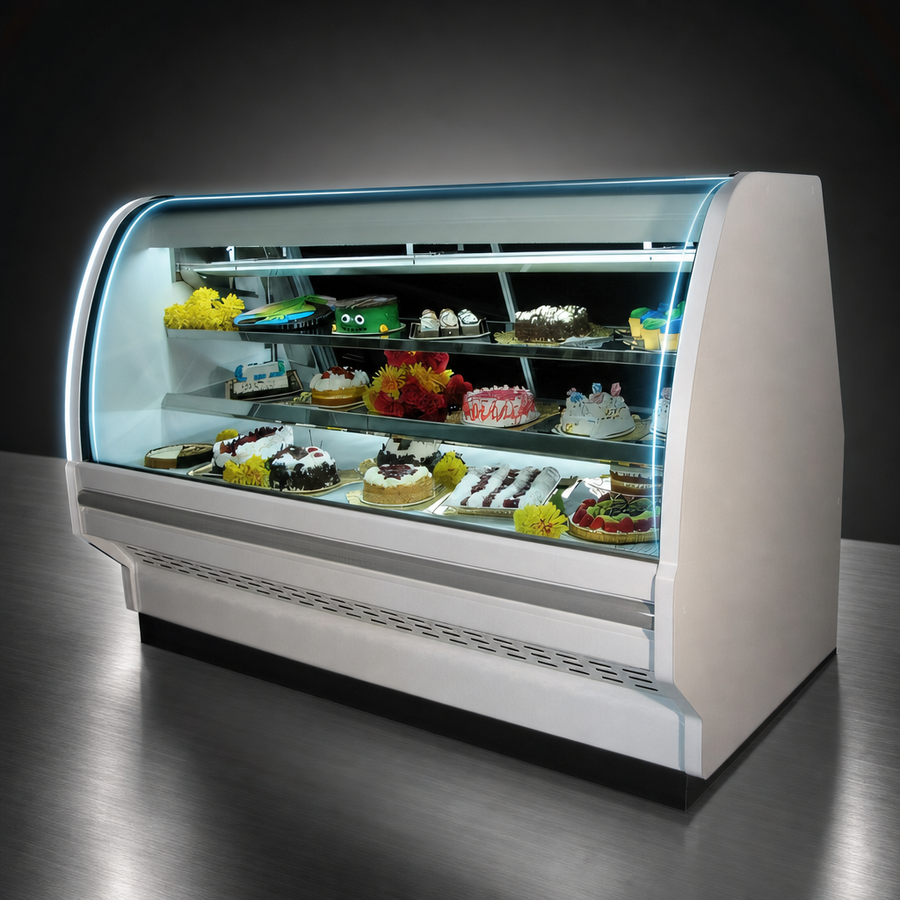 Double-Bend Curved Glass Front