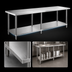 Thumbnail image #4 for Steel Works Stainless 84-Inch x 24-Inch x 34-Inch Stainless Steel Work Table with Undershelf