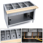 Thumbnail image #4 for Duke Manufacturing Thurmaduke E-4-CBSS 60-Inch Electric 4-Pan Steamtable Unit with Sealed Wells and Stainless Steel Open Base