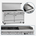 Thumbnail image #4 for Southbend Ultimate 60-Inch Commercial Gas Restaurant Range with 5 Burners, 24-Inch Griddle, 2 Cabinets and Hi-Shelf
