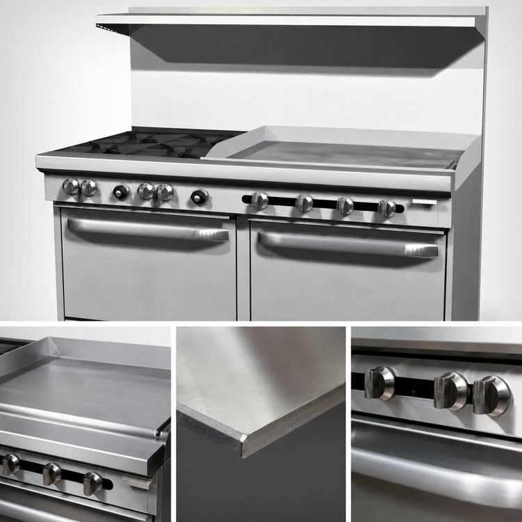 Product image #4 for Southbend S-Series 60-Inch Natural Gas Restaurant Range with 6 Open Burners, 24-Inch Griddle and 2 Standard Ovens