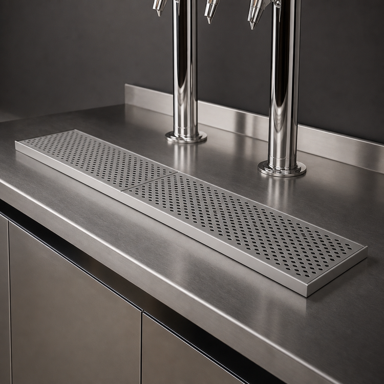 Product image #4 for Glastender Stainless Steel Surface Mount Drain Pan, 50 Inch x 8 Inch