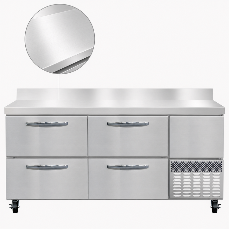 Product image #4 for Continental Refrigerator FA68SNBS-D 68-Inch Shallow Depth Worktop Freezer Base