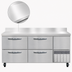 Thumbnail image #4 for Continental Refrigerator FA68SNBS-D 68-Inch Shallow Depth Worktop Freezer Base