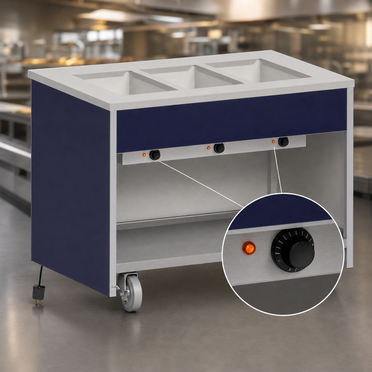 Product image #4 for Atlas Metal INFIH-5 Mobile Hot Food Unit, 5-Well, Electric