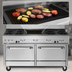 Thumbnail image #4 for Ultimate 60-Inch Commercial Gas Restaurant Range with 5 Open Burners, 24-Inch Charbroiler and 2 Convection Ovens