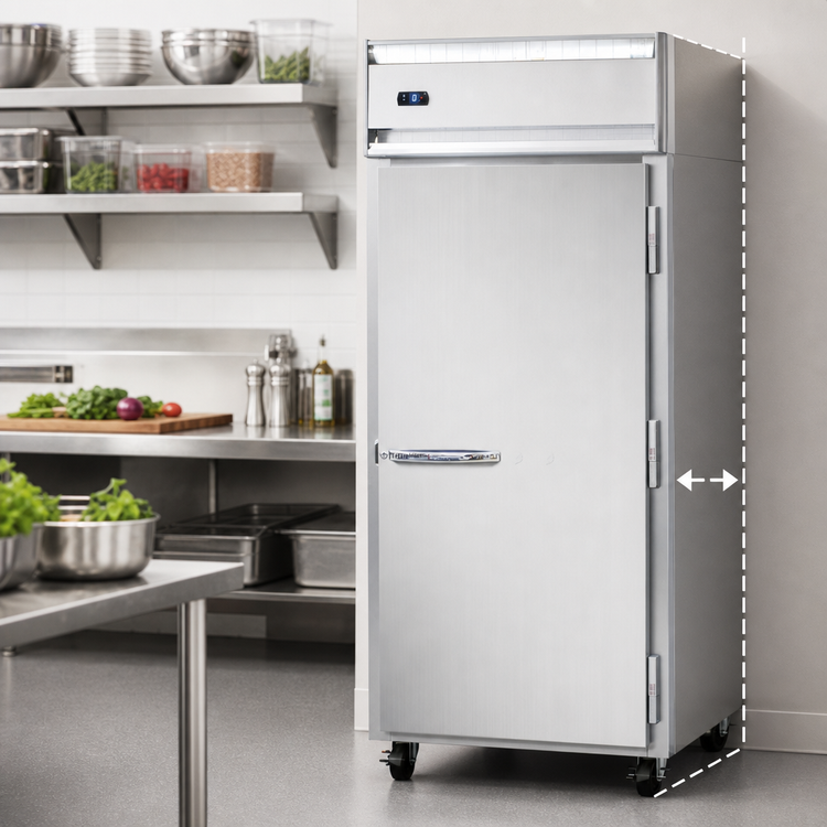 Product image #4 for Continental Refrigerator 1FXSNSS Extra-Wide Shallow Depth One-Section Reach-in Freezer