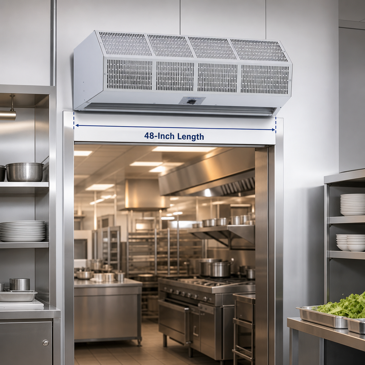 Product image #4 for High Performance Heated Electric Air Curtain, 48 Inch, 14 kW, For Up to 10-Foot Door Openings