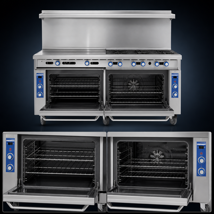 Product image #4 for Imperial Pro Series 72-Inch Gas Range with Griddle, 1 Convection Oven and 1 Standard Oven