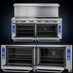 Thumbnail image #4 for Imperial (Middleby) Pro Series IR-G72-C 72-Inch Gas Range with 3/4-Inch Griddle, 1 Convection Oven and 1 Standard Oven