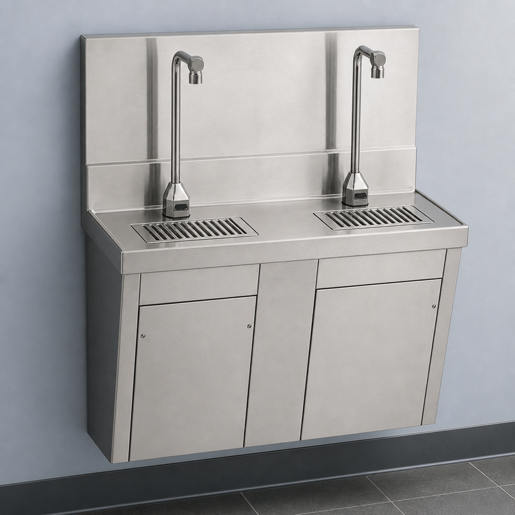 Product image #4 for Wall-Mounted Still Water Bottle Filler Station with Double Hands-Free Electronic-Eye Faucets