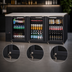 Thumbnail image #4 for Everest Refrigeration Three-Section Glass Door Back Bar Cooler, 89-1/4 Inch, 32 Cu. Ft., Stainless Steel Top, Black Exterior