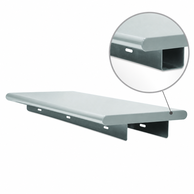 Product image #4 for Advance Tabco 84-Inch x 24-Inch Pass-Thru Shelf with Wall-Mount Brackets