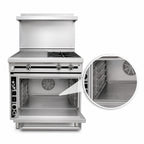 Thumbnail image #4 for Jade Range (Middleby) Titan JTRH-2-1HT-36C 36-Inch Heavy-Duty Gas Range with 2 Open Burners, 18-Inch Hot Top & Convection Oven