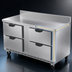 Thumbnail image #4 for Beverage-Air 60-Inch Two-Section Worktop Freezer with 4 Drawers and Foamed-In-Place Backsplash
