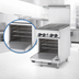Thumbnail image #4 for Bake Tech Innovation Radiance Heavy Duty 24-Inch LP Gas Radiant Broiler Range with Standard Oven Base and Lift-Off High Shelf