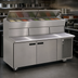 Thumbnail image #5 for Delfield LiquiTec 72-Inch Two-Section Refrigerated Pizza Prep Table with Dual Raised Rails and 6-Pan Capacity