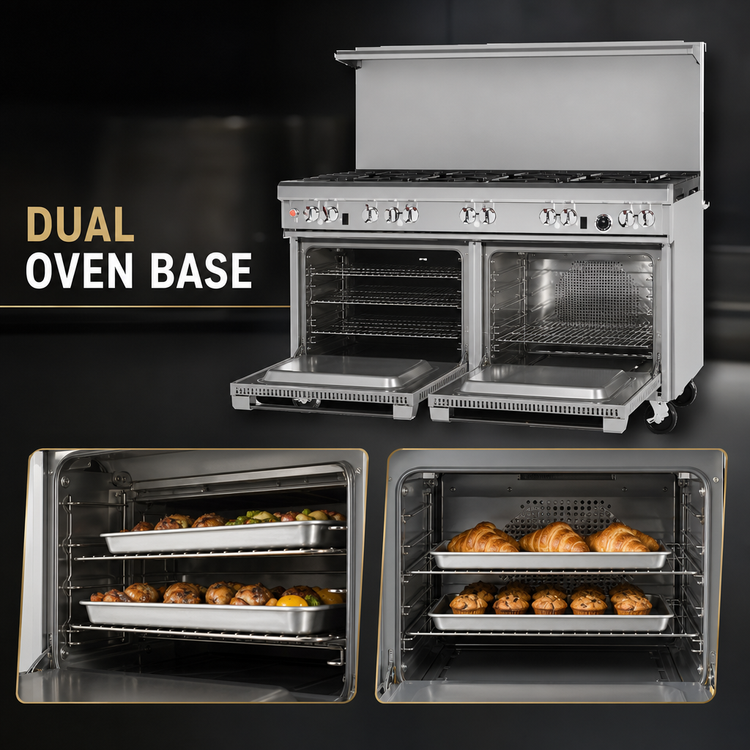 Product image #4 for Southbend Ultimate 60-Inch Gas Restaurant Range with 36-Inch Charbroiler, Standard Oven and Convection Oven