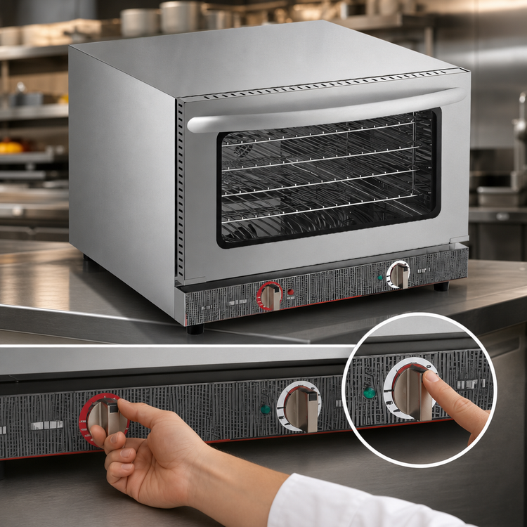 Product image #4 for IKON Cooking Half-Size Countertop Electric Convection Oven, 1.5 Cu. Ft., Manual Controls