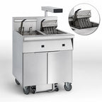 Thumbnail image #4 for Imperial (Middleby) IFSCB175EUT 75 lb Electric Floor Fryer with Built-In Filter, Dump Station & Tilt-Up Elements