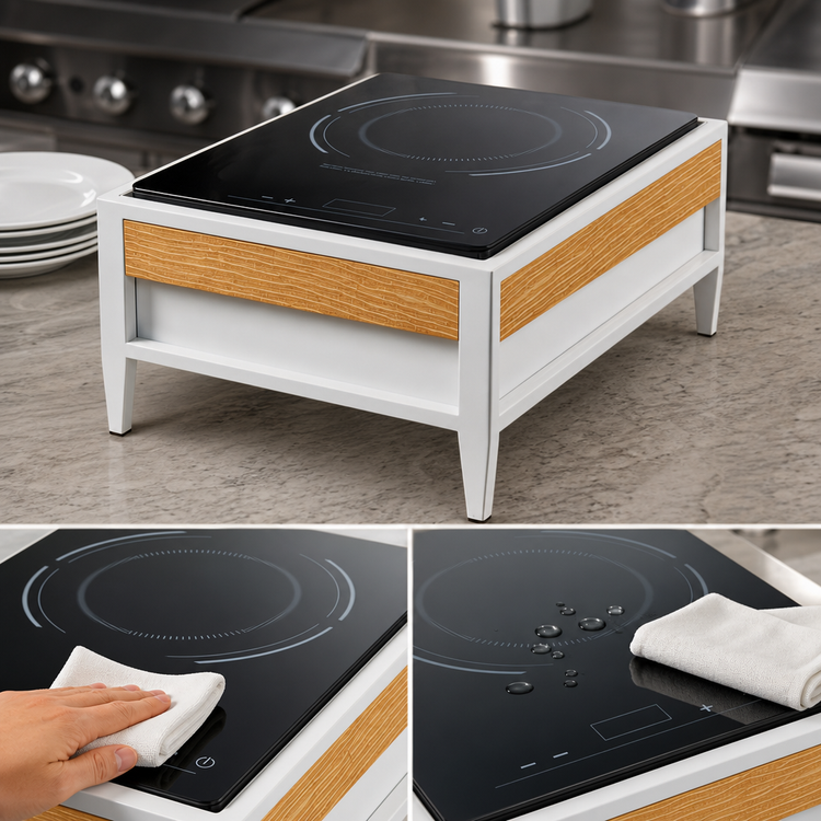 Product image #5 for Monterey Rectangular Single-Burner Glass-Top Induction Cooktop, 1800W, 120V