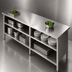 Thumbnail image #4 for John Boos 84-Inch x 24-Inch 16-Gauge Stainless Steel Open-Front Enclosed Base Work Table