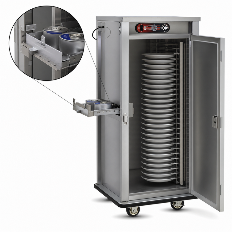 Product image #5 for FWE E-Series E-600-XL Electric Heated Banquet Transport & Serve Cabinet, Single Door, 60 Covered Plate Capacity