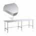 Thumbnail image #4 for Sapphire 108-Inch x 18-Inch x 35-Inch Flat Top Stainless Steel Work Table with Open Base and Galvanized Legs