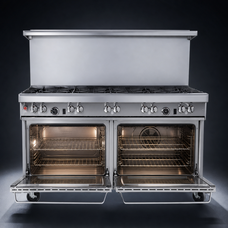 Product image #4 for Southbend Ultimate 60-Inch Gas Restaurant Range with 8 Burners, Standard Oven, and Convection Oven