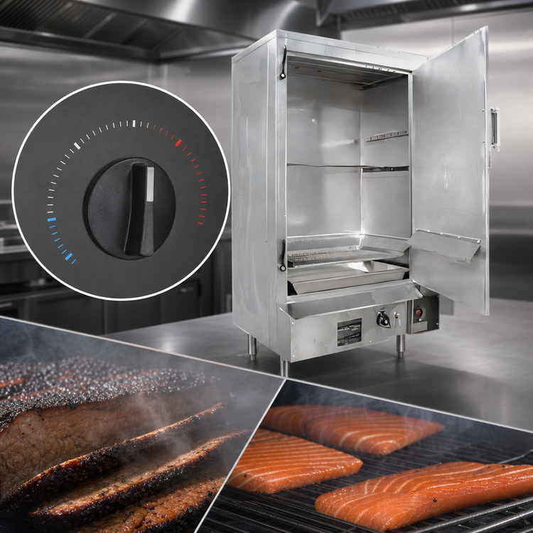 Product image #4 for MasterRange 36-Inch Natural Gas Smokehouse with Left-Hand Door, Standard Galvanized Exterior