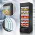 Thumbnail image #4 for True 1-Section Glass Door Freezer Merchandiser with Health Safety Timer, Triple-Pane Hinged Door