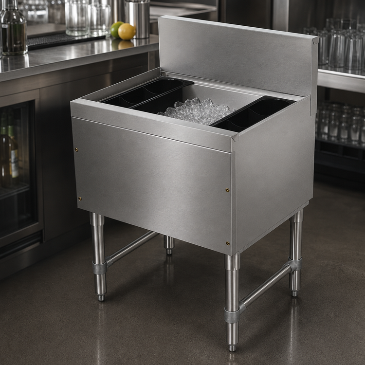 Product image #4 for Advance Tabco Prestige Supreme 30-Inch Stainless Steel Bar Ice Chest with 10-Circuit Cold Plate