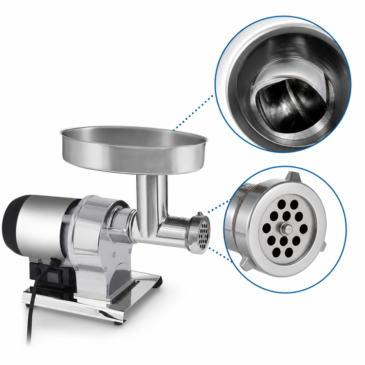 Product image #4 for Weston Butcher Series #12 Commercial Electric Meat Grinder, 0.75 HP, Stainless Steel