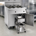 Thumbnail image #4 for Imperial 3-Battery Electric Floor Fryer with Built-In Space Saver Filter System, 50 lb. Tanks