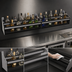 Thumbnail image #4 for Glastender DSR-56 Double 56-Inch Stainless Steel Speed Rail with Open Step-and-Rail Design