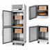 Thumbnail image #4 for Turbo Air PRO Series Pass-Thru Heated Pizza Holding Cabinet, 1-Section, 27 Cu. Ft., Solid Front and Glass Rear Half Doors