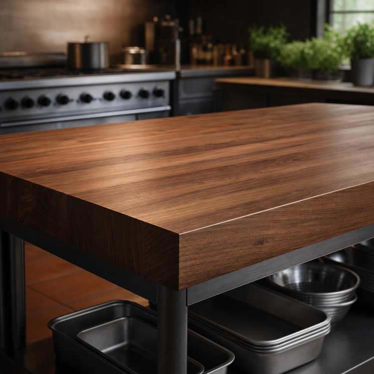 Product image #4 for Boos Block 60-Inch x 27-Inch American Black Walnut Countertop, 3-Inch Thick, Full-Length Edge Grain, Penetrating Oil Finish